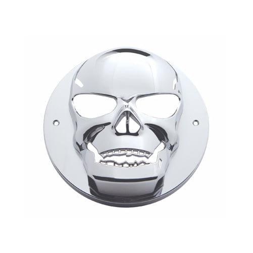 Round Chrome Skull Bezel Covers 2.5" LED Side Marker Clearance Light